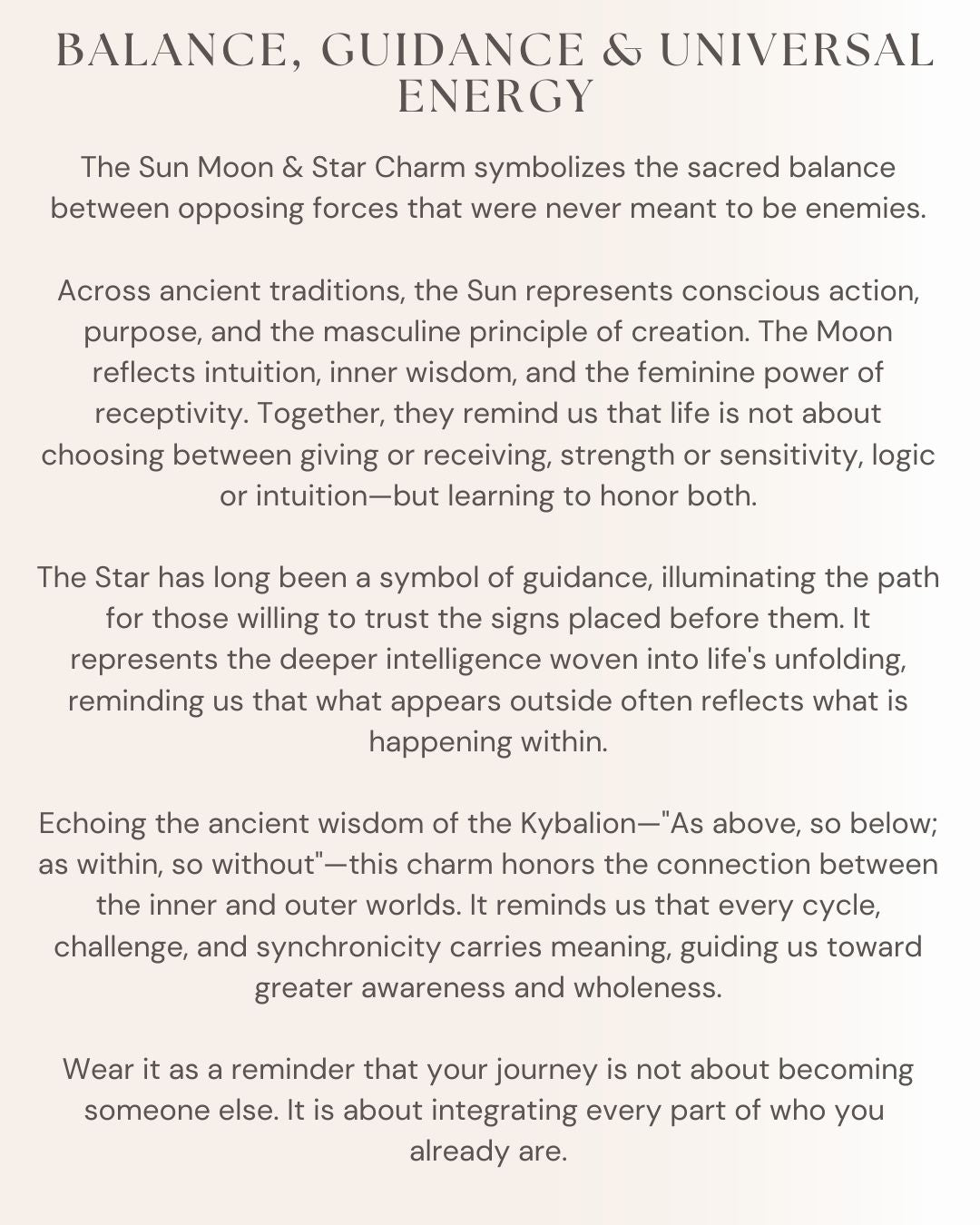 Sun Moon & Star Charm