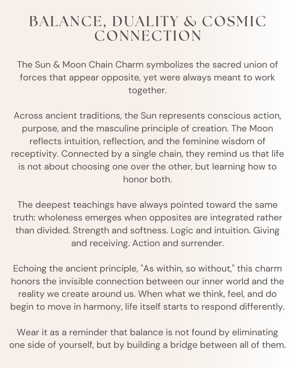Sun & Moon Chain Charm