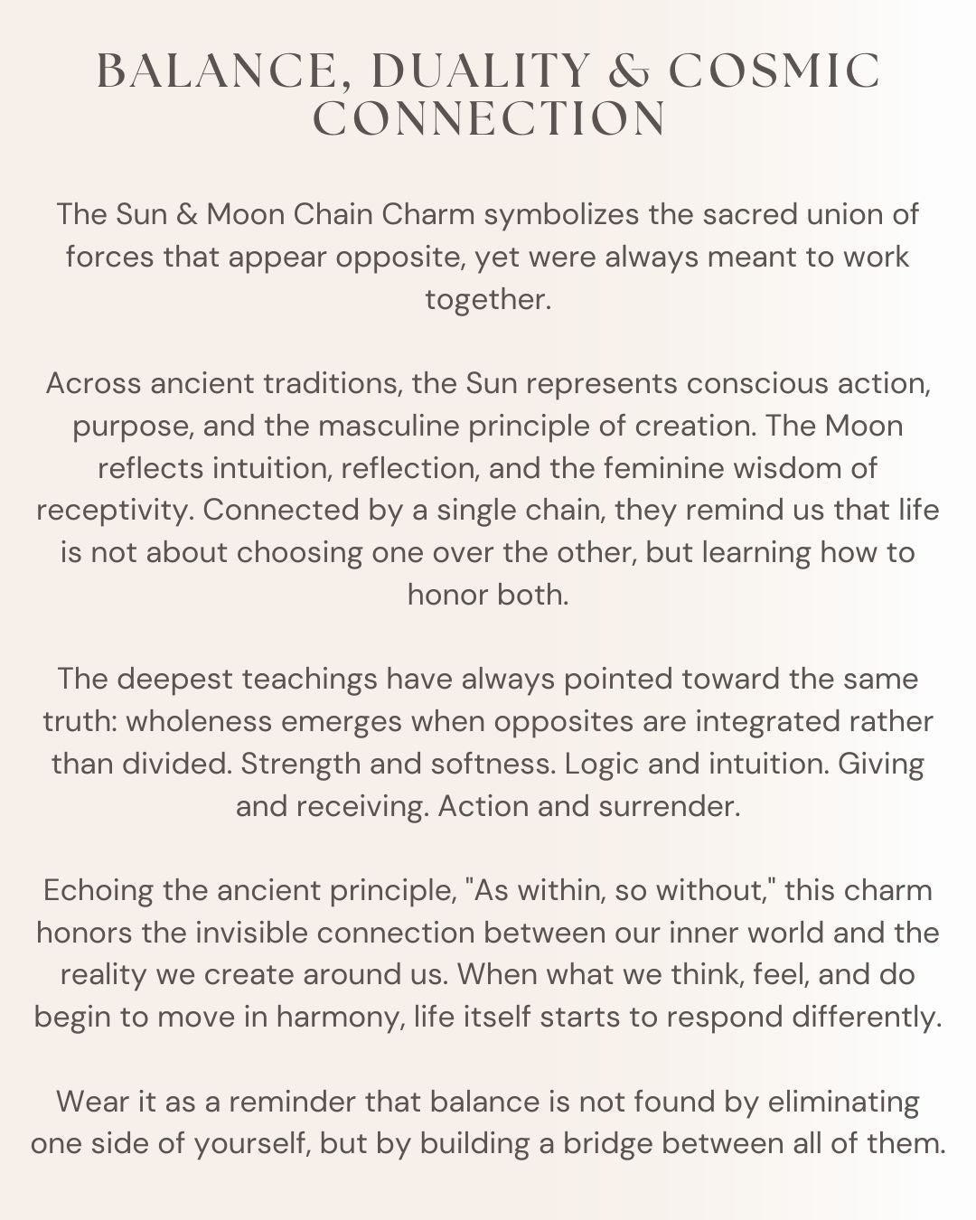 Sun & Moon Chain Charm