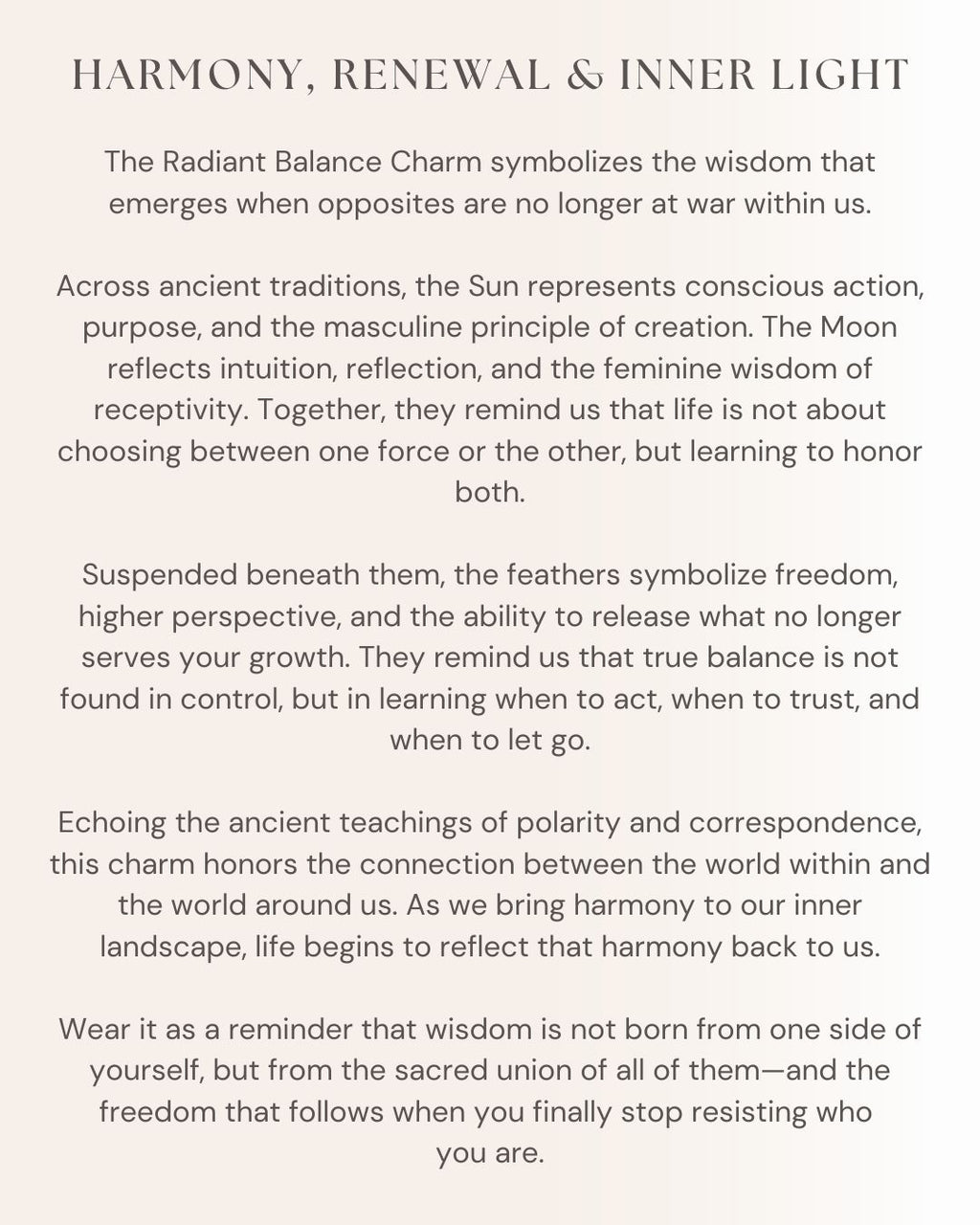 Radiant Balance Charm