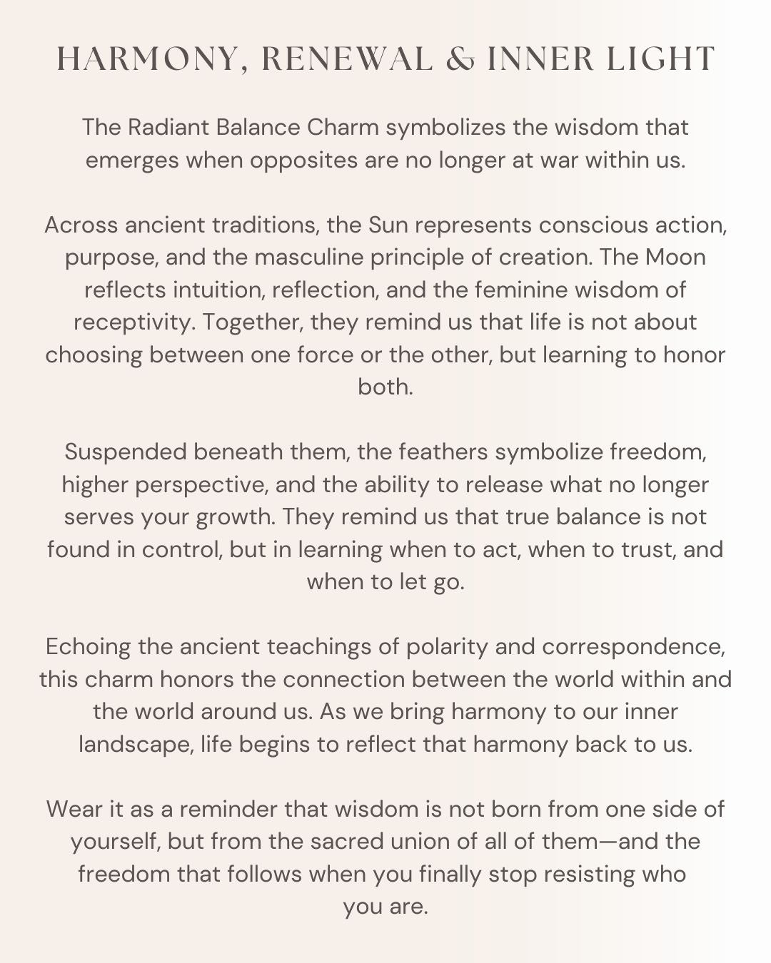 Radiant Balance Charm