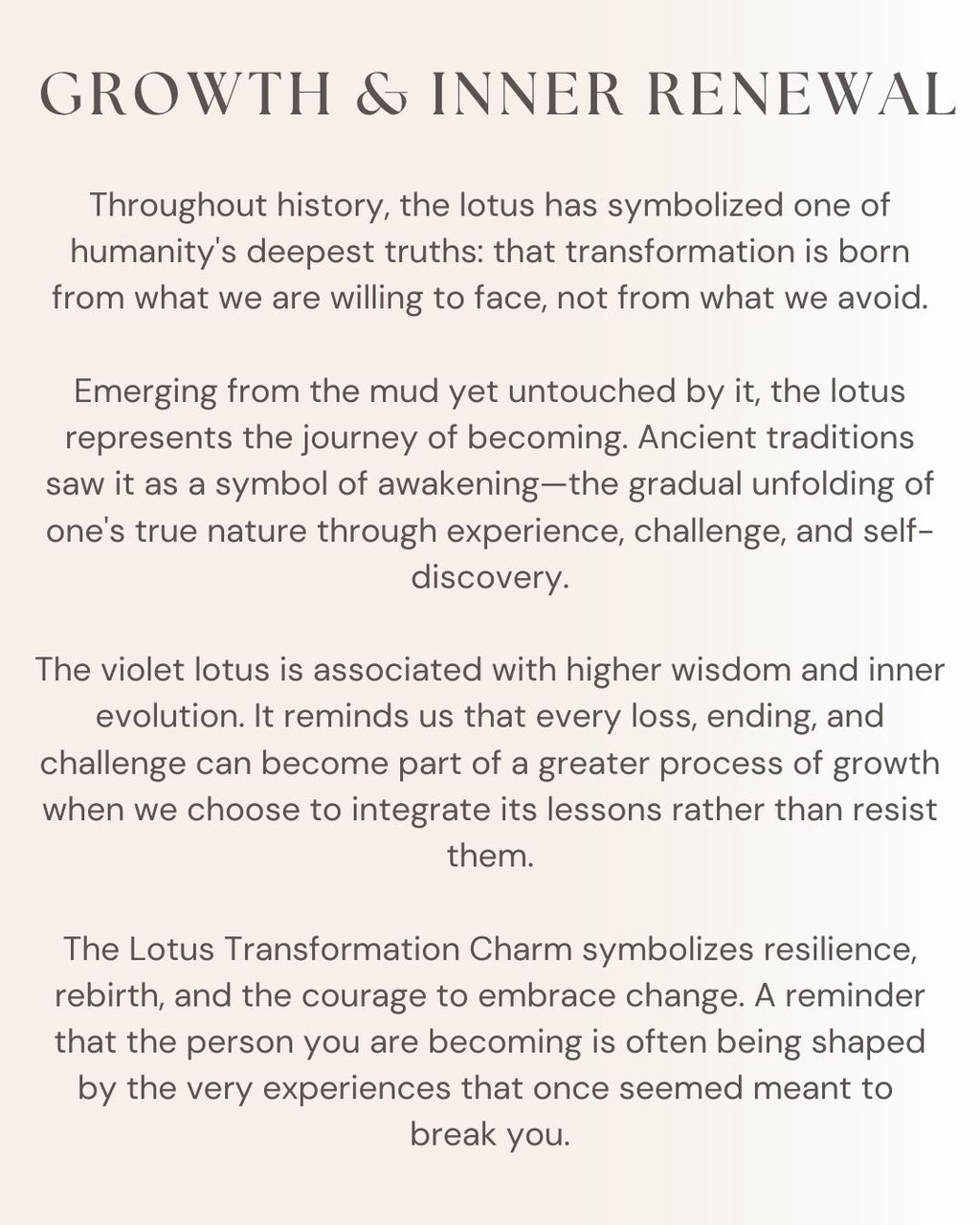 Lotus Transformation Charm
