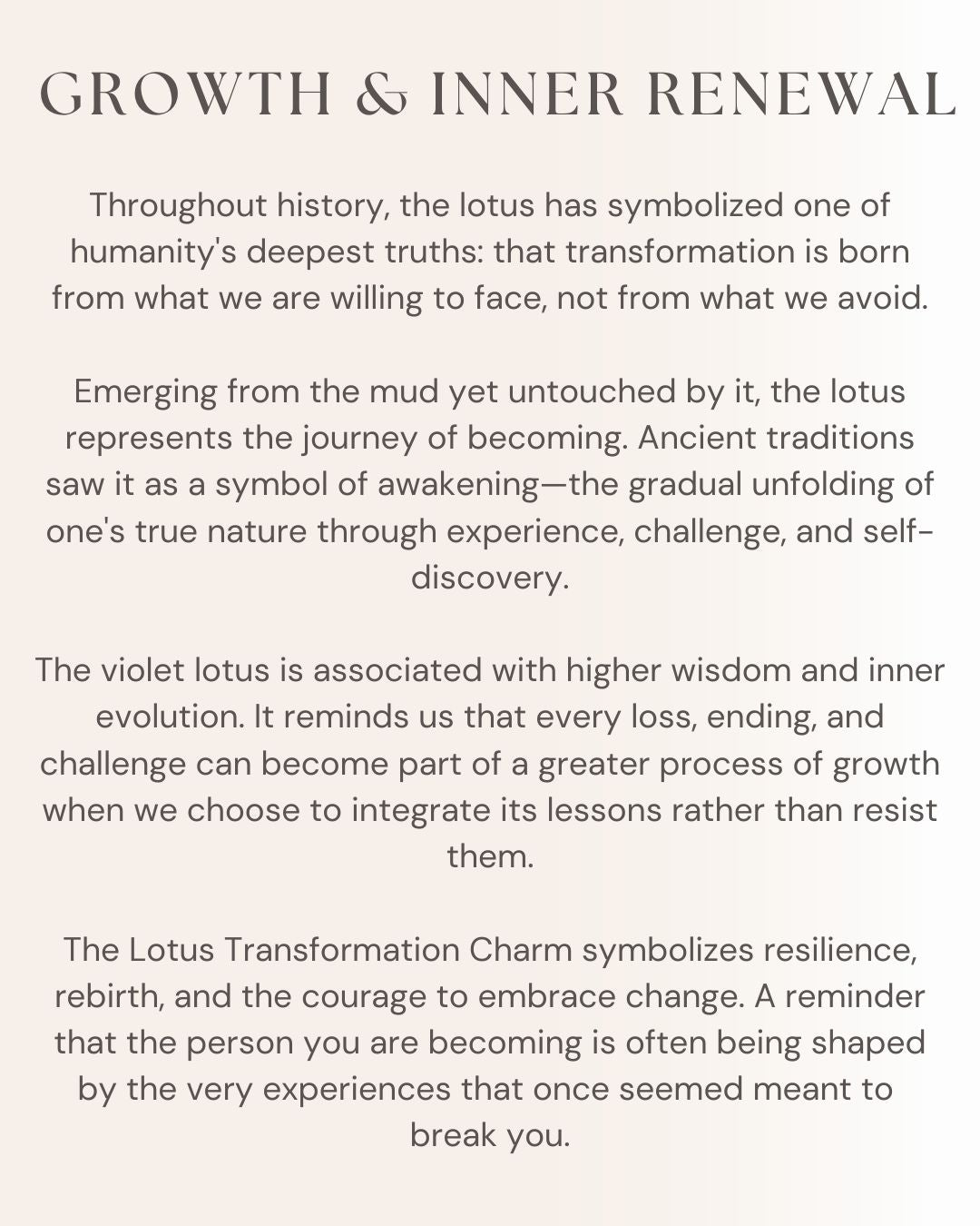 Lotus Transformation Charm