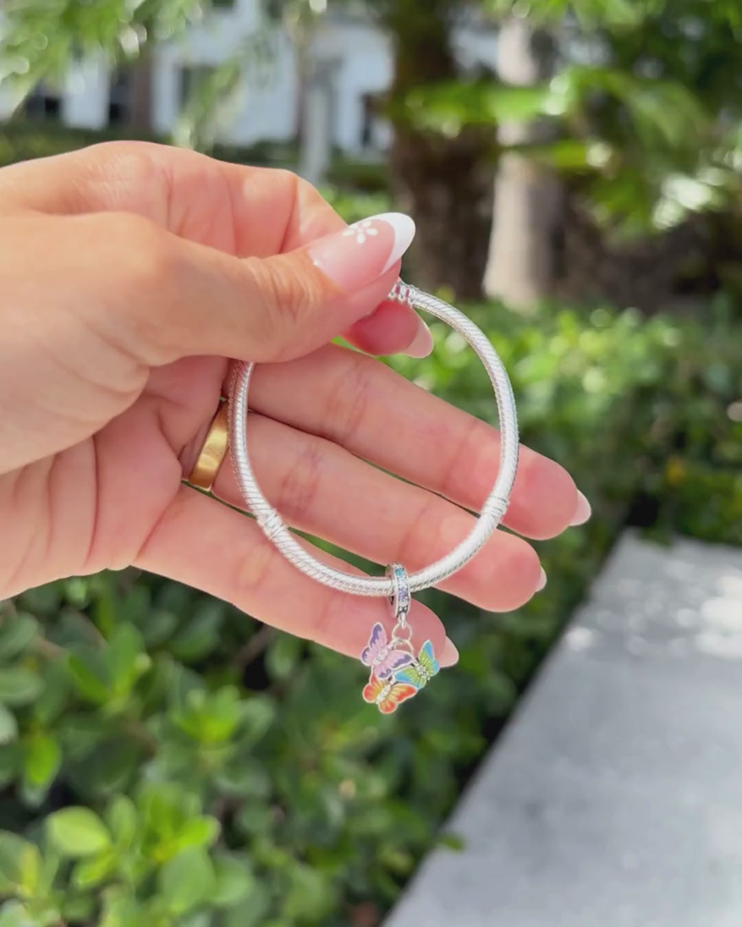 Trinity Butterfly Charm