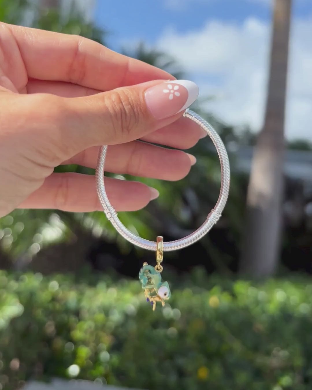 Golden Chameleon Charm