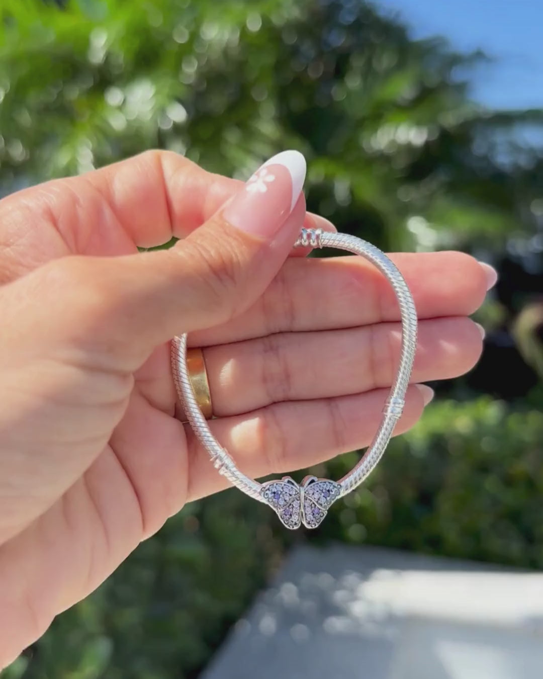 Lavender Butterfly Charm